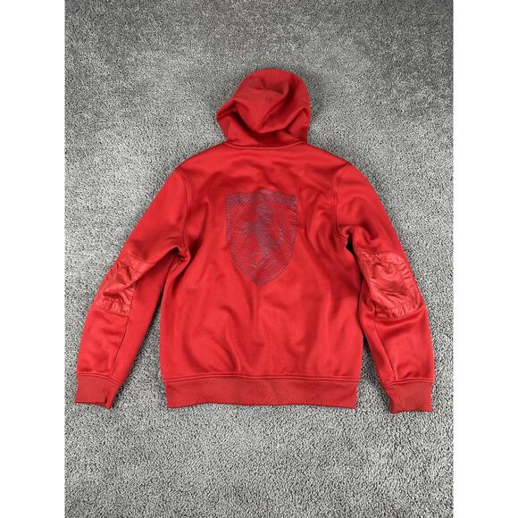 Puma Scuderia Ferrari Hoodie Mens Medium Red Full Zip Fleece Jacket Racing Logo - Picture 1 of 16